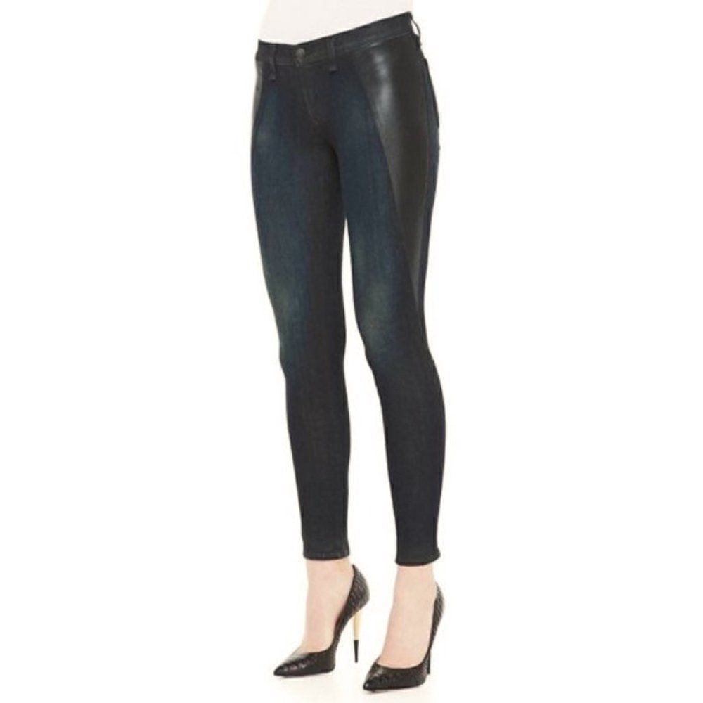 Rag & Bone The Skinny Jean with Genuine Leather Details in Plymouth